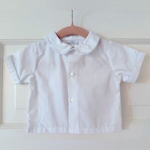 Petit Ami White Baby Shirt, 6M